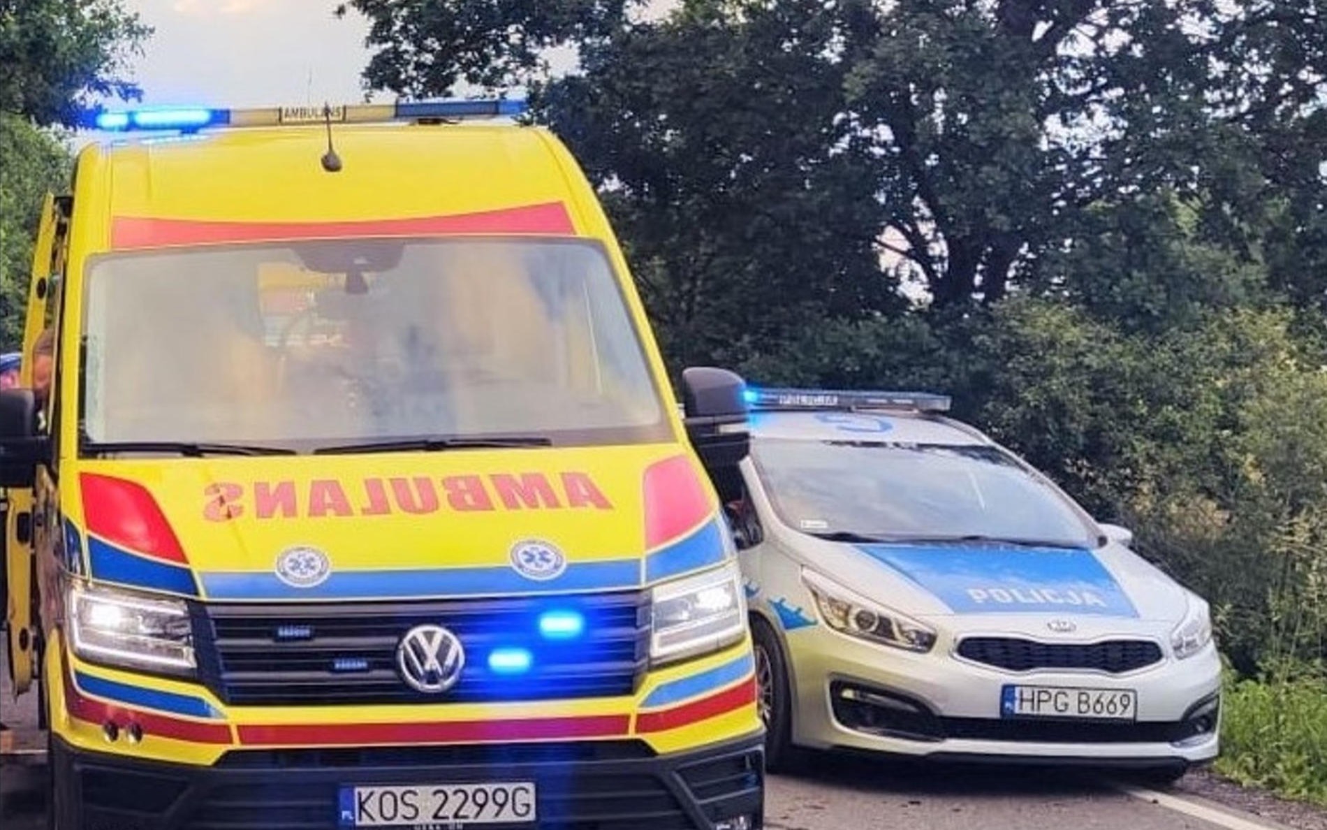 Jechał slalomem. Dzięki pani Annie trafił pod opiekę lekarzy