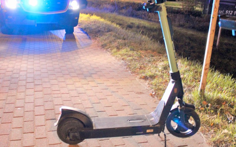 Pijany 30-latek na hulajnodze. Trafił do szpitala