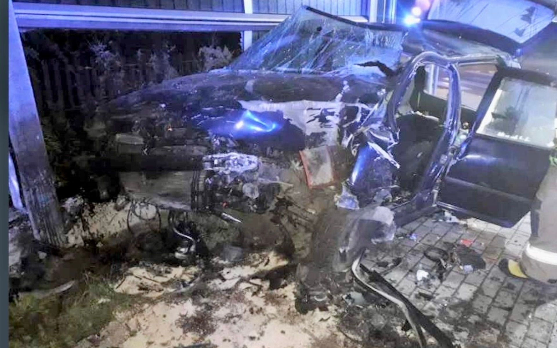 Pijany 19-latek uderzył w ekrany dźwiękochłonne – FOTO