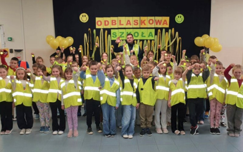 „Odblaskowa Szkoła” w Chełmku. Ważna lekcja dla dzieci - FOTO