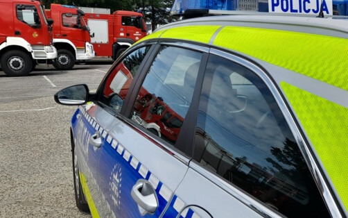 Ewakuacja bloku w Kętach. Interwencja pirotechnika