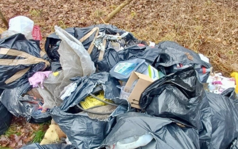 Prywatne śmietnisko w Bielanach. Straż Miejska złapała sprawcę