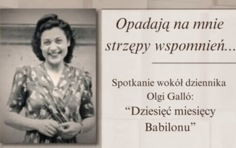 Oświęcim zaprasza na spotkanie z dziennikiem Olgi Galló
