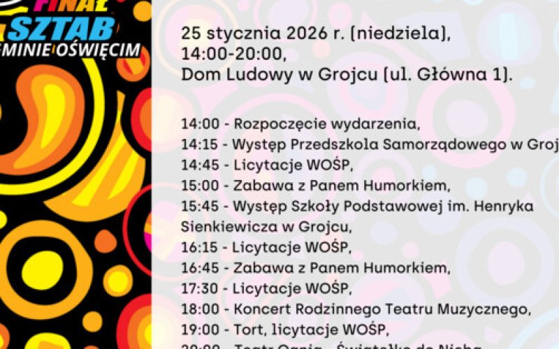 34. Finał Wielkiej Orkiestry Świątecznej Pomocy w Grojcu