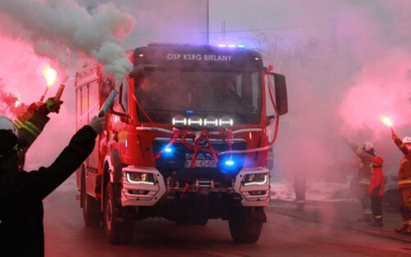 Druhowie w Bielanach odebrali średni wóz MAN GBA - FOTO