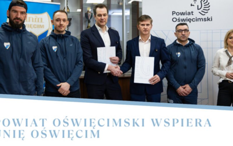 Powiat Oświęcimski ponownie wspiera Unię Oświęcim - FILM