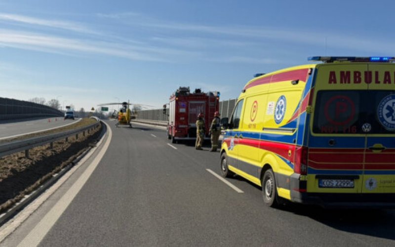 Wypadek na nowej trasie. Lądował śmigłowiec LPR