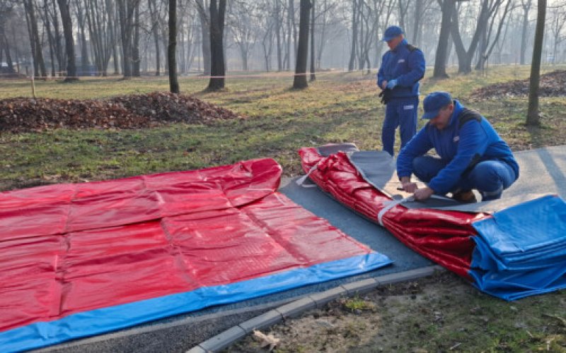 Testowali nowe rękawy przeciwpowodziowe - FOTO