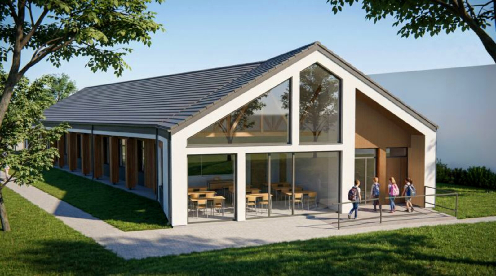 Nowe sale i świetlica dla uczniów w Graboszycach - WIZUALIZACJA