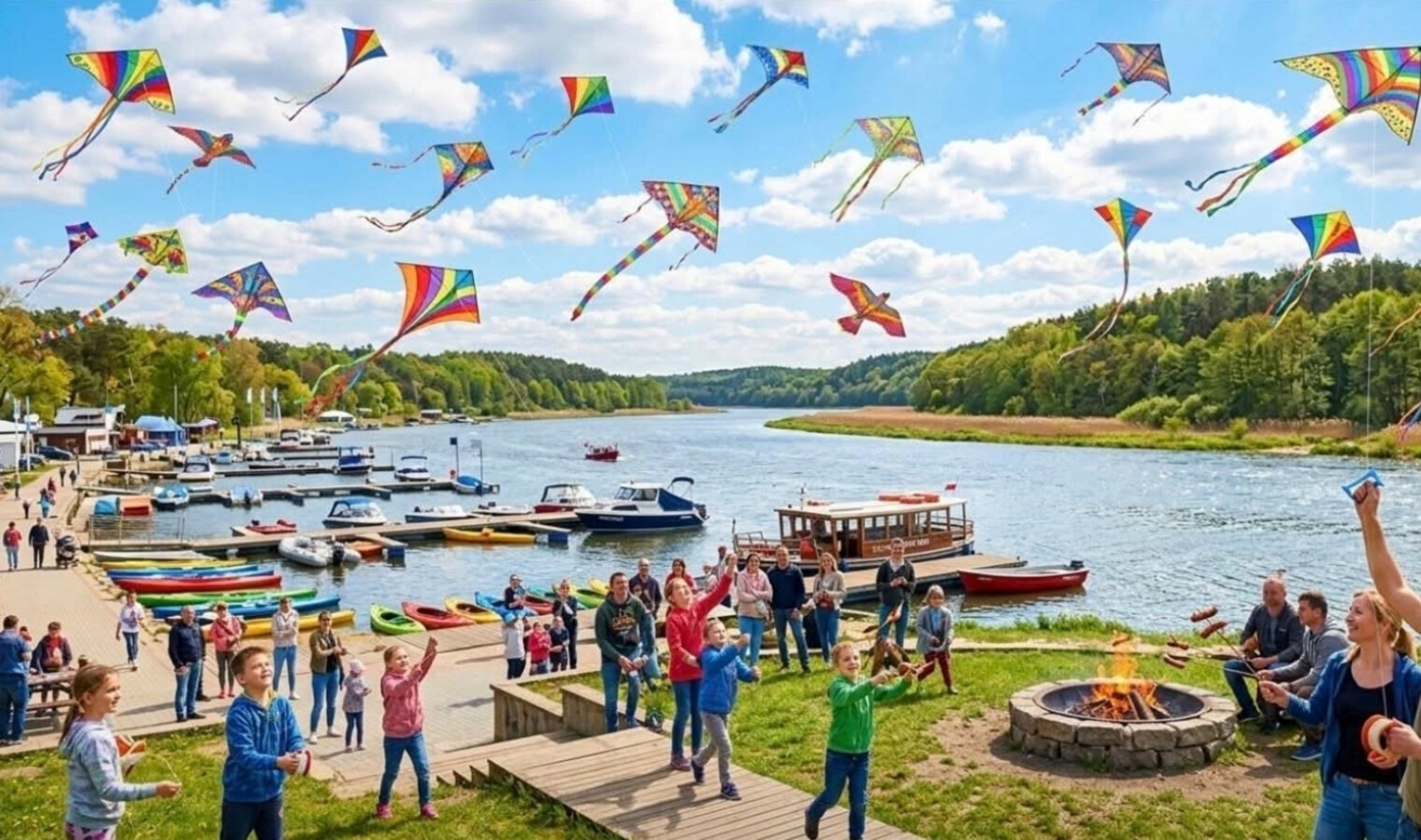 Latawce, rejsy i ognisko. Rodzinna majówka