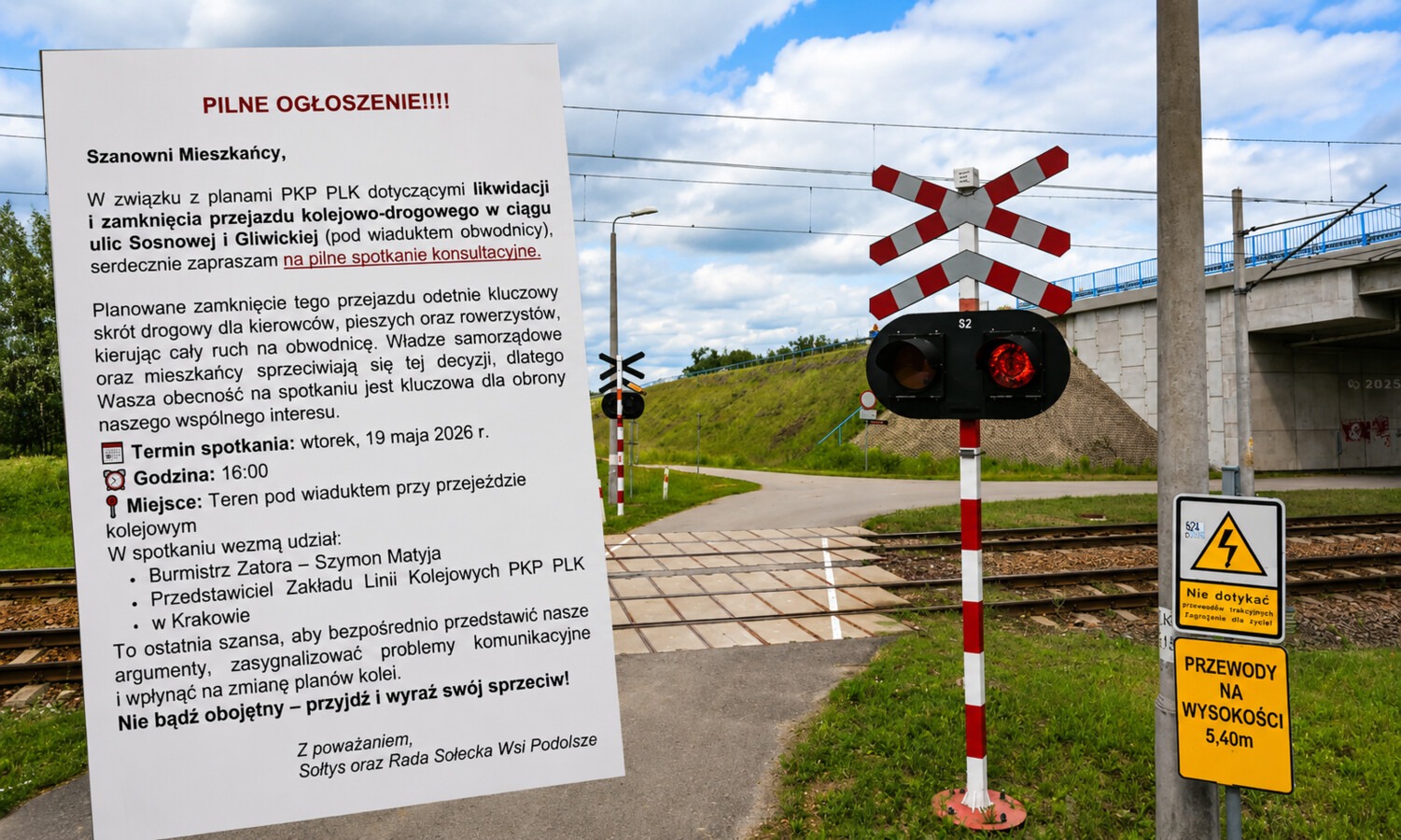 Spór o przejazd kolejowy w Podolszu trwa