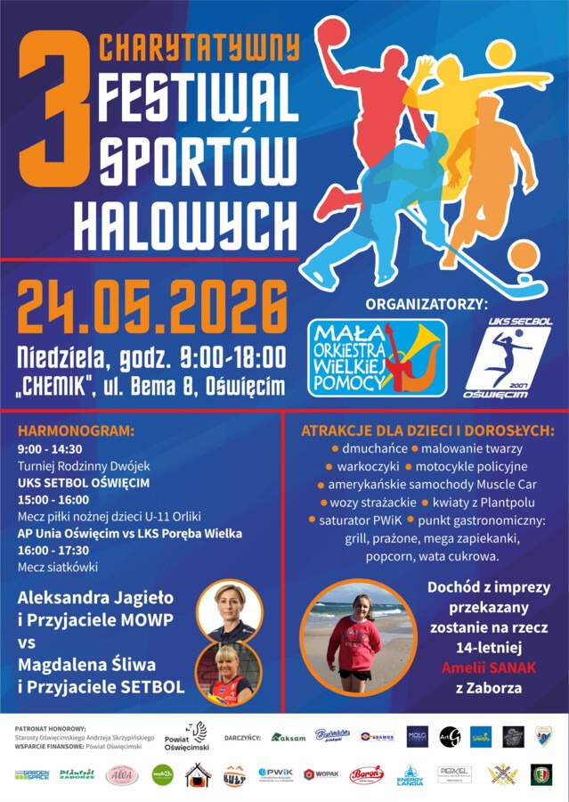 Sportowcy zagrają dla Amelii Sanak z Zaborza