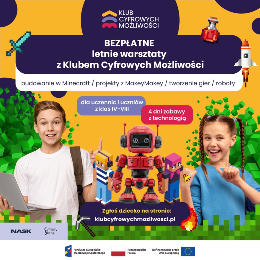Wakacyjne warsztaty cyfrowe w Oświęcimiu. Bezpłatnie