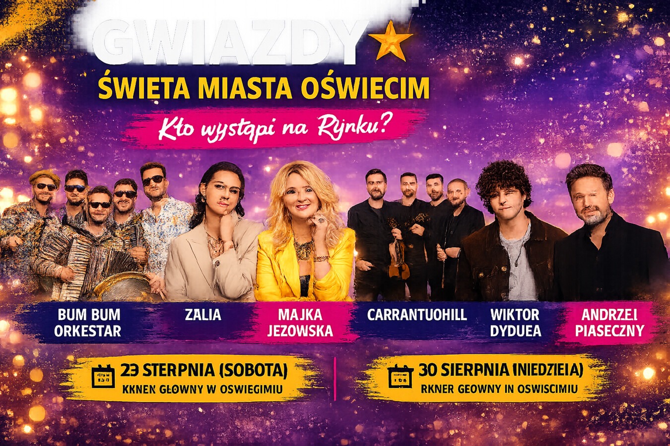 Gwiazdy Święta Miasta Oświęcim. Piaseczny, Jeżowska i Dyduła na scenie