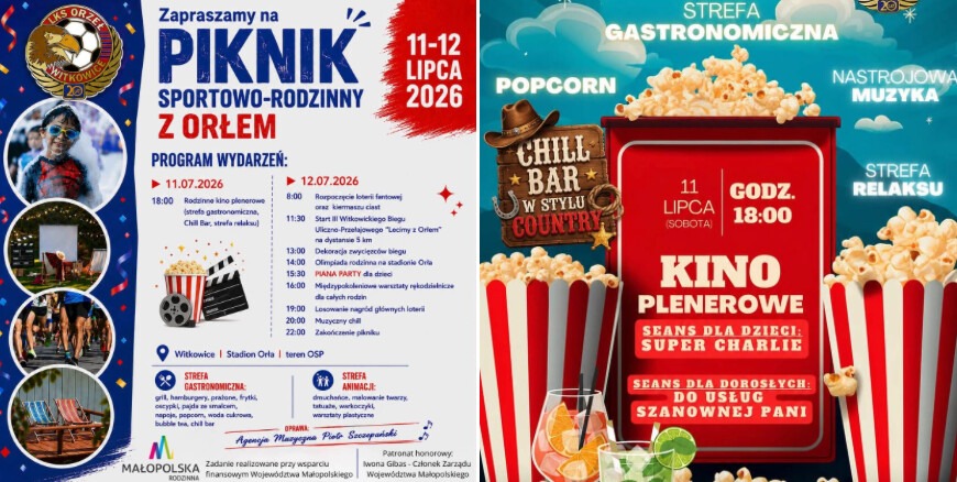 Weekend z Orłem. Będą sport i kino
