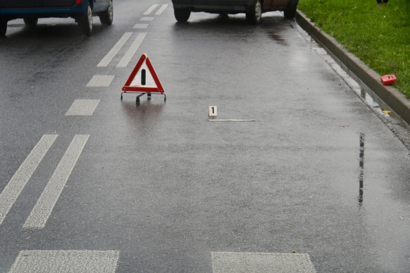 Zderzenie na Chemików. Senior z Renault uderzył w sygnalizator