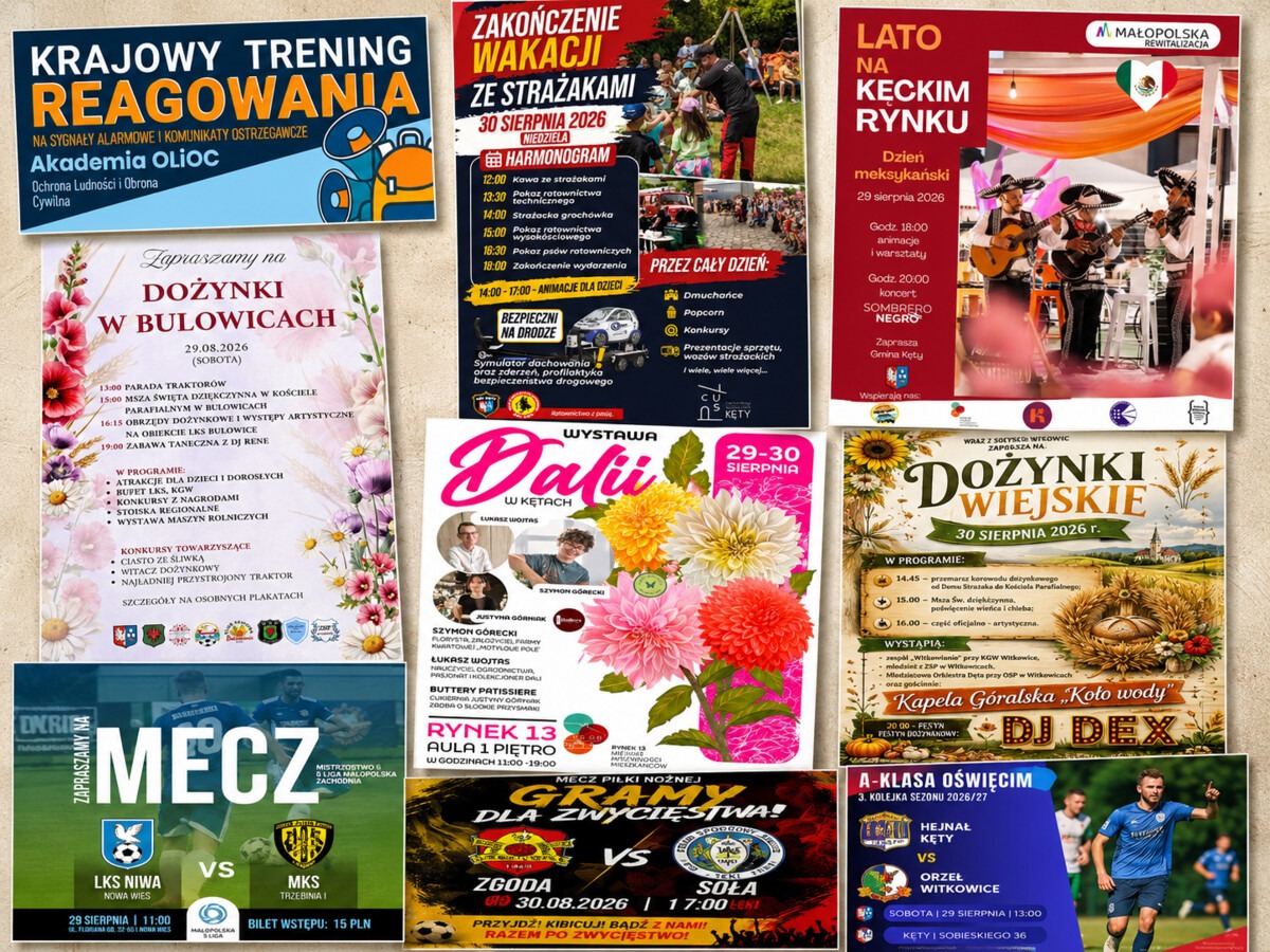 Dożynki, mecze, strażacy i mariachi. Weekend w gminie Kęty