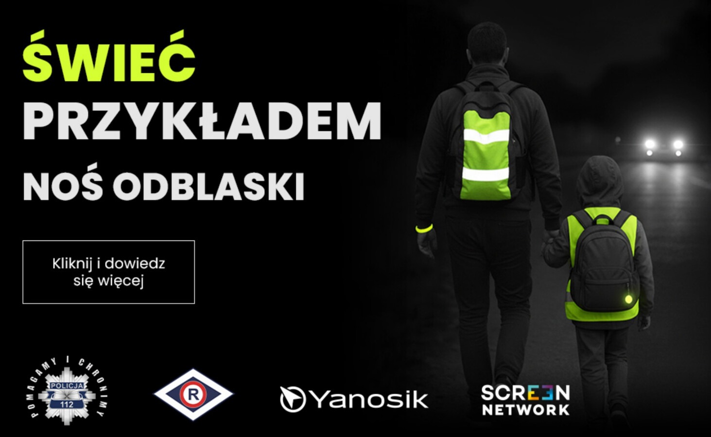 Mała rzecz, a może uratować życie. Rusza akcja „Świeć przykładem - noś odblaski”