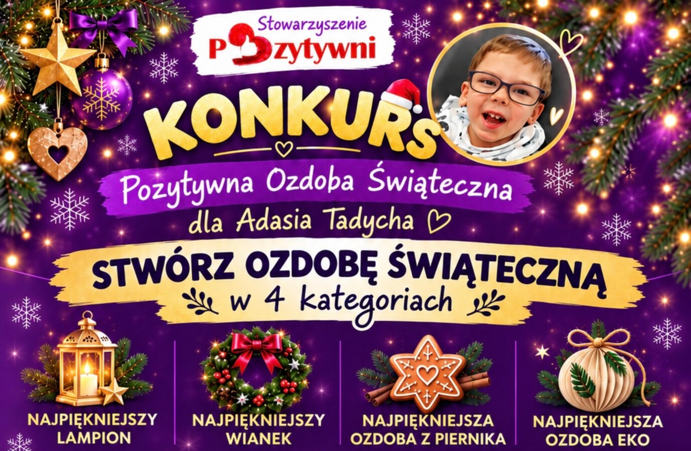 Zrób ozdobę, pomóż Adasiowi. Pozytywny konkurs