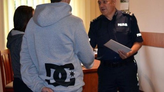 Podziękowanie za złapanie pijanego kierowcy