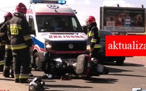 Motocyklista poważnie ranny – AKTUALIZACJA
