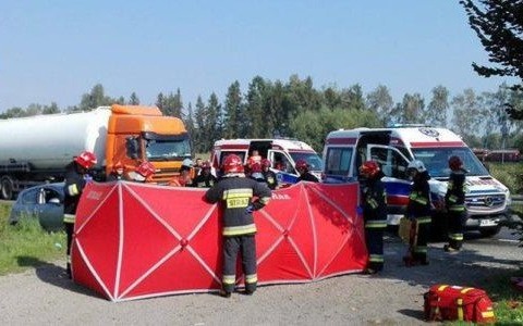 Wypadek. Krajówka nieprzejezdna