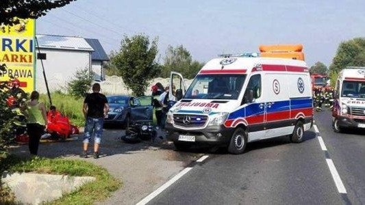 Ciężko ranny motocyklista – AKTUALIZACJA