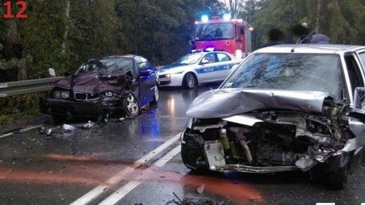 Wypadek. Ulica Beskidzka w Grojcu nieprzejezdna