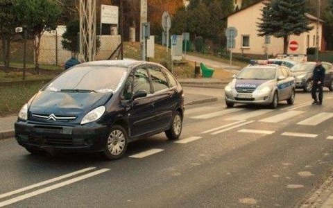 Wypadek. Zablokowana droga Zator – Wadowice