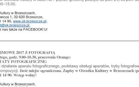 Ferie 2017 w Brzeszczach