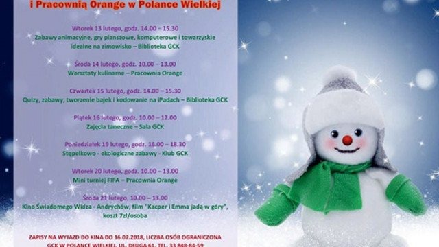 Ferie z pracownią Orange w Polance Wielkiej