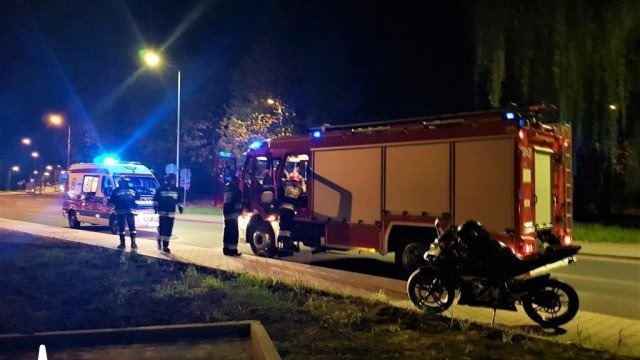 Motocyklista rozbił się podczas wyprzedzania – FOTO