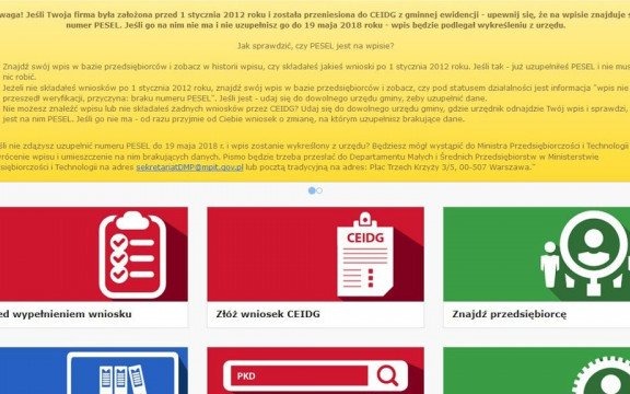 Sprawdź czy masz PESEL w CEIDG