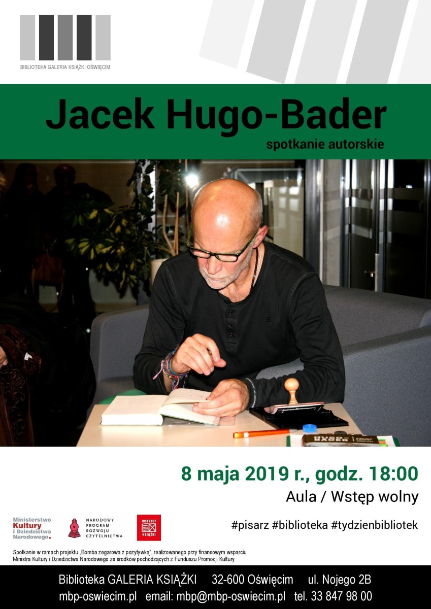 #Pisarz, czyli Tydzień Bibliotek z Jackiem Hugo-Baderem