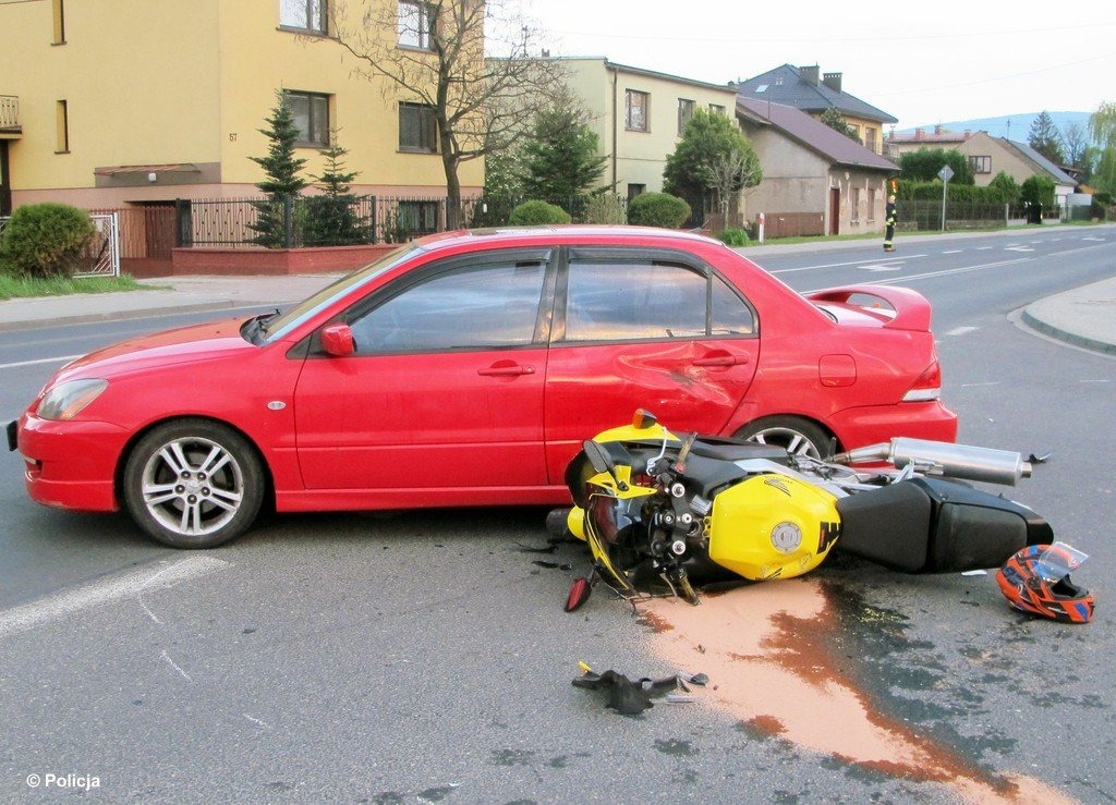 Zajechał drogę motocykliście – FOTO