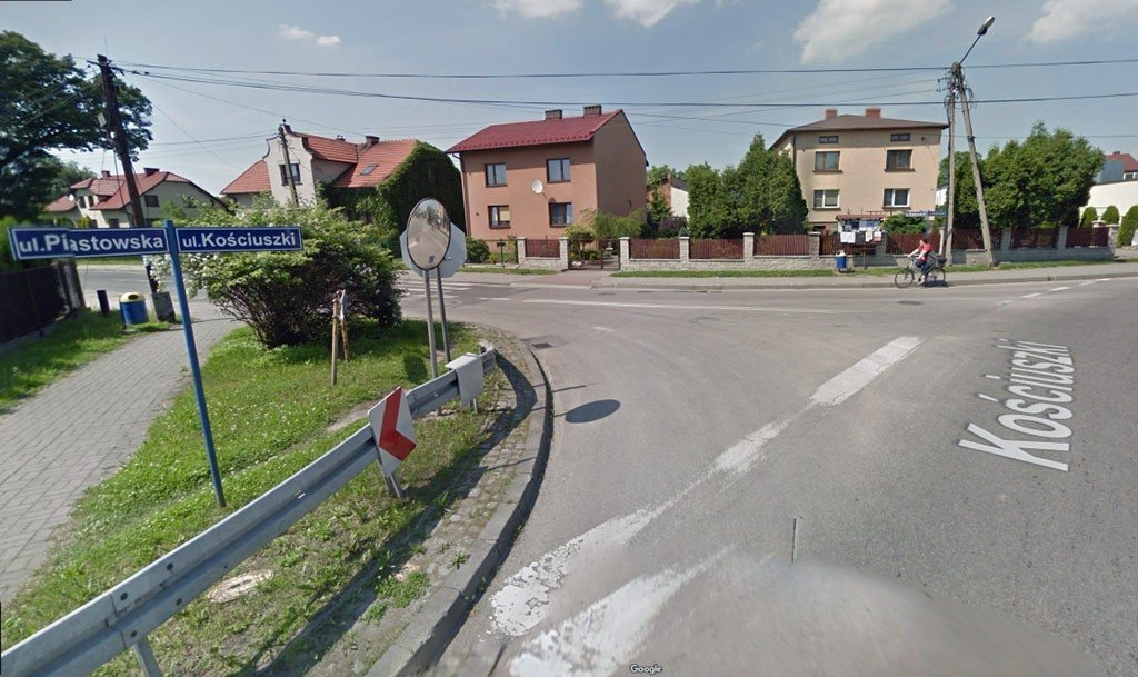 Nieprzejezdne skrzyżowanie ulic Kościuszki i Piastowskiej