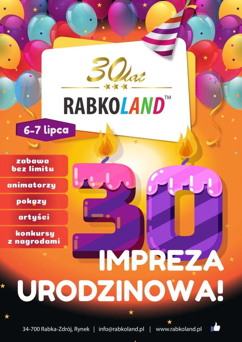 Niezapomniany weekend pełen atrakcji: Rabkoland świętuje 30. urodziny