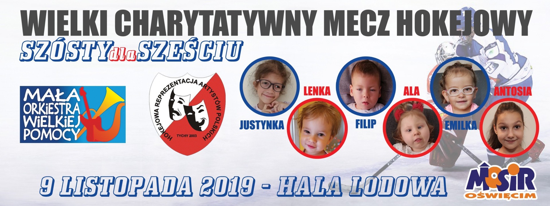 Charytatywny Mecz Hokejowy dla sześciorga chorych dzieci – FILMY