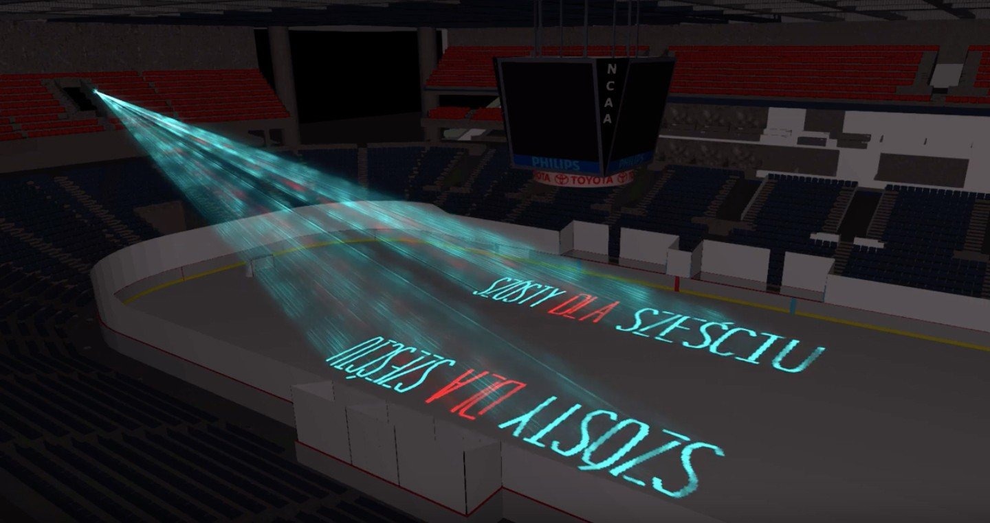 Pokaz laserów na meczu MOWP vs. HRAP – FOTO