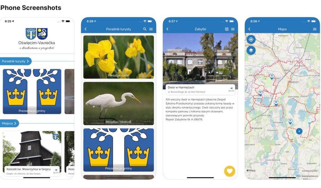 Aplikacja turystyczna po gminie Oświęcim