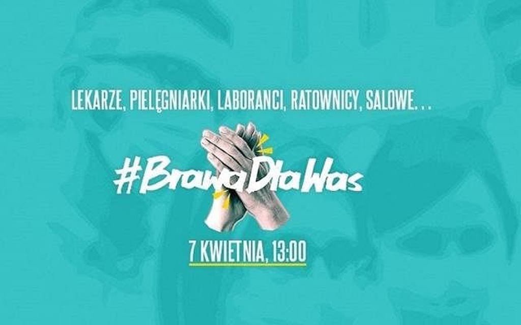 #BrawaDlaWas. Dzisiaj o 13 podziękujmy pracownikom służby zdrowia