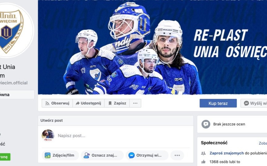 Re-Plast Unia Oświęcim ma oficjalny profil na Facebooku