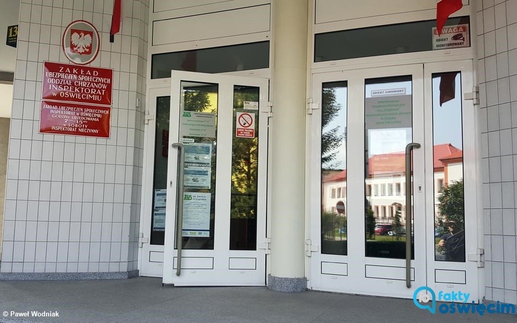 Oświęcimski ZUS zamknięty dla klientów