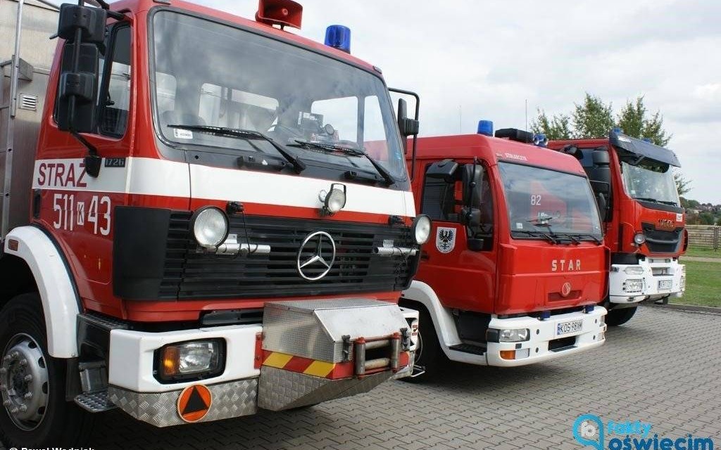 Pożar w Kętach. W akcji dziewięć zastępów strażackich