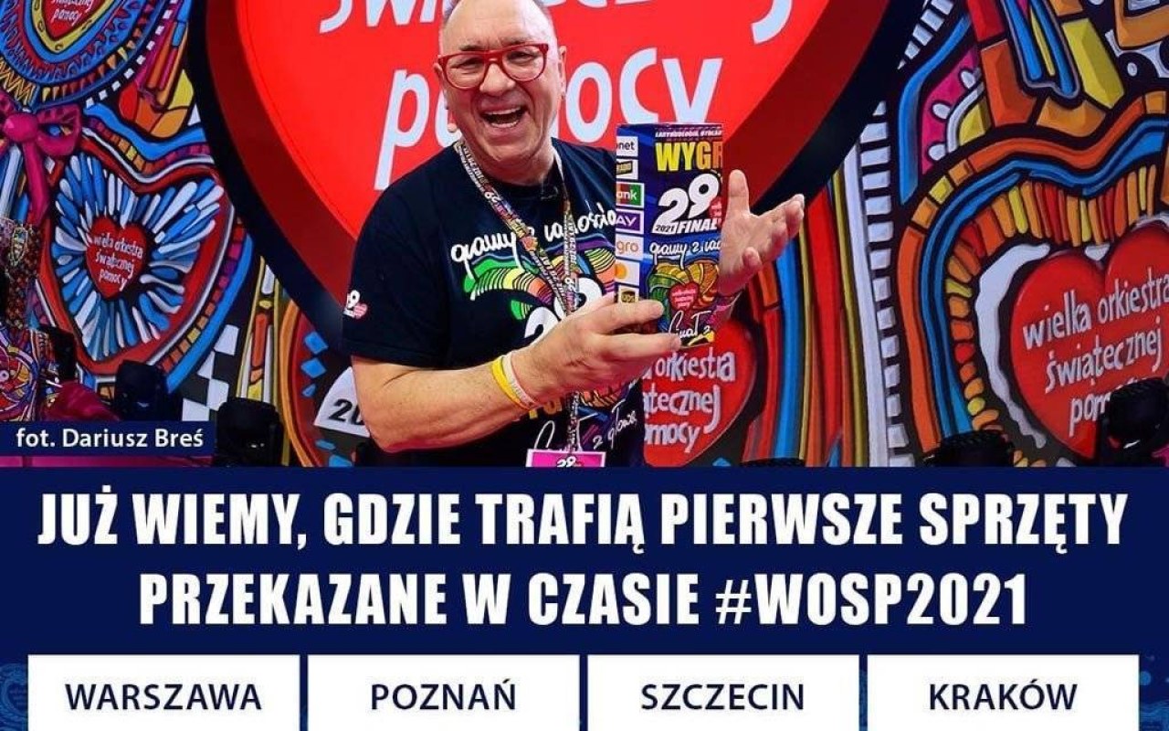 Pierwsze sprzęty z WOŚP 2021 trafią do Oświęcimia