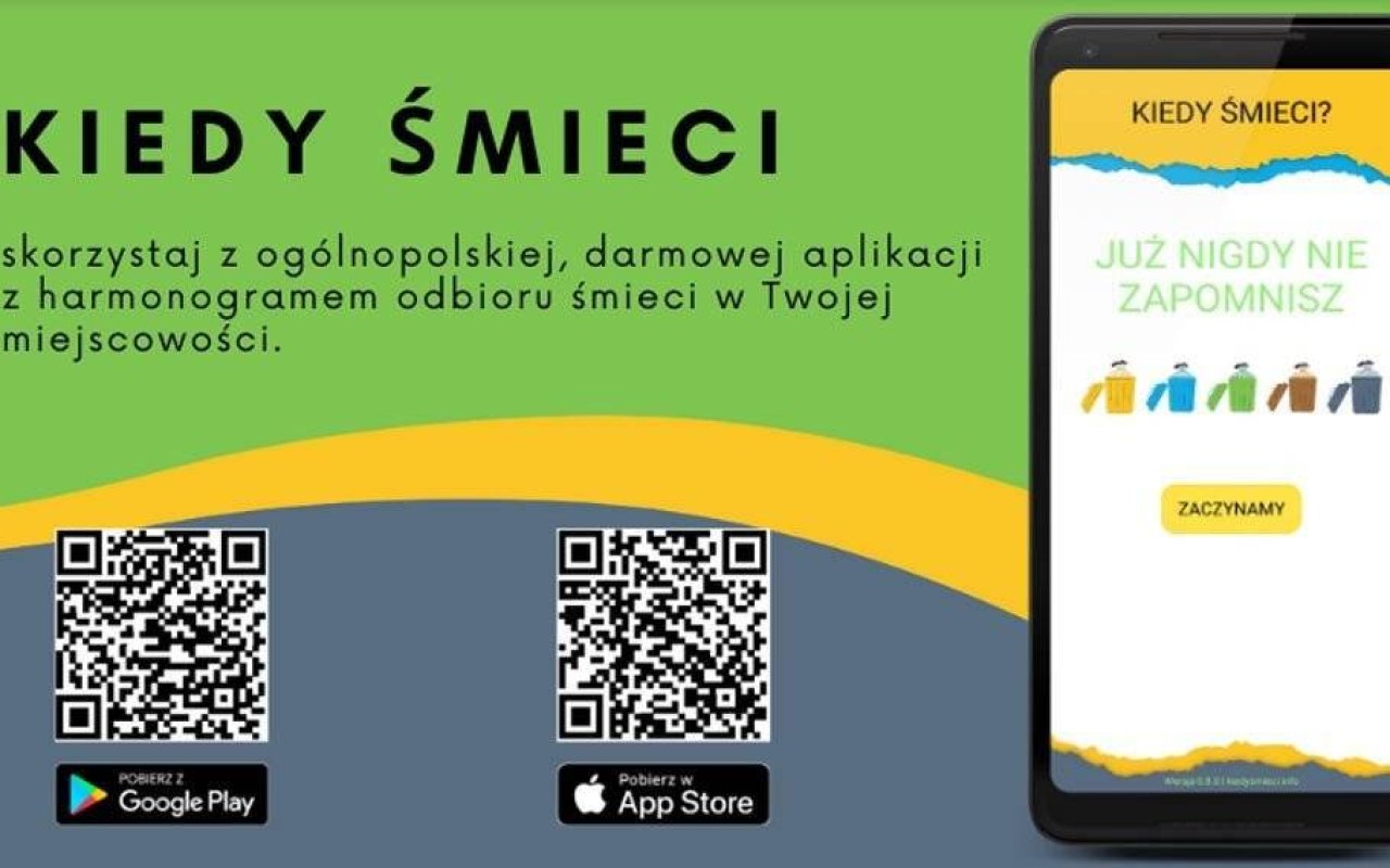 Aplikacja „Kiedy śmieci” w Oświęcimiu i Polance Wielkiej