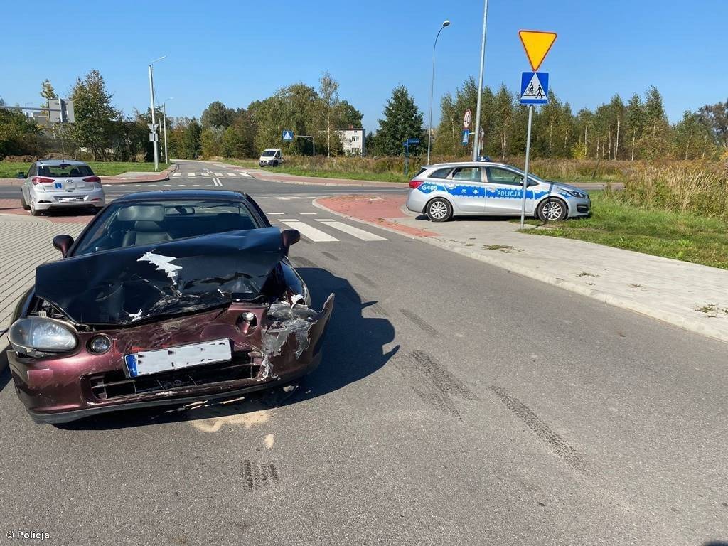 Hyundai nauki jazdy zderzył się z hondą