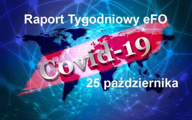 COVID-19 – RAPORT TYGODNIOWY – 25 PAŹDZIERNIKA