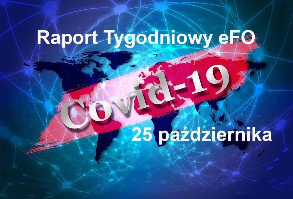 COVID-19 – RAPORT TYGODNIOWY – 25 PAŹDZIERNIKA