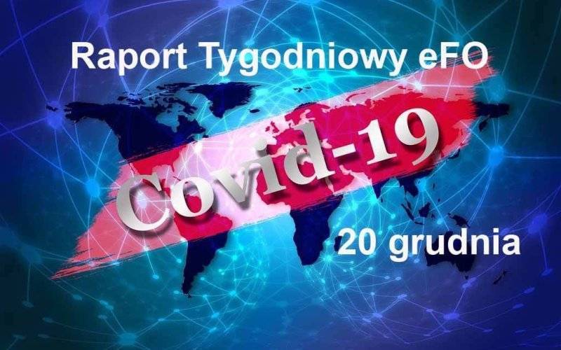 COVID-19 – RAPORT TYGODNIOWY – 20 GRUDNIA